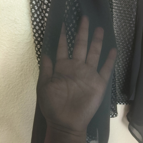 Dana Buchman Lightweight women's open vest Kim Extra large size black white dots - Picture 7 of 10